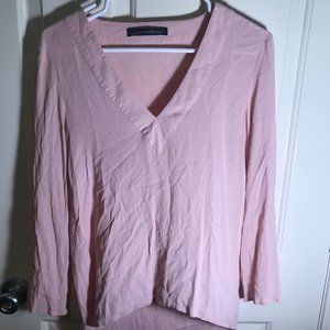 pink flowy shirt